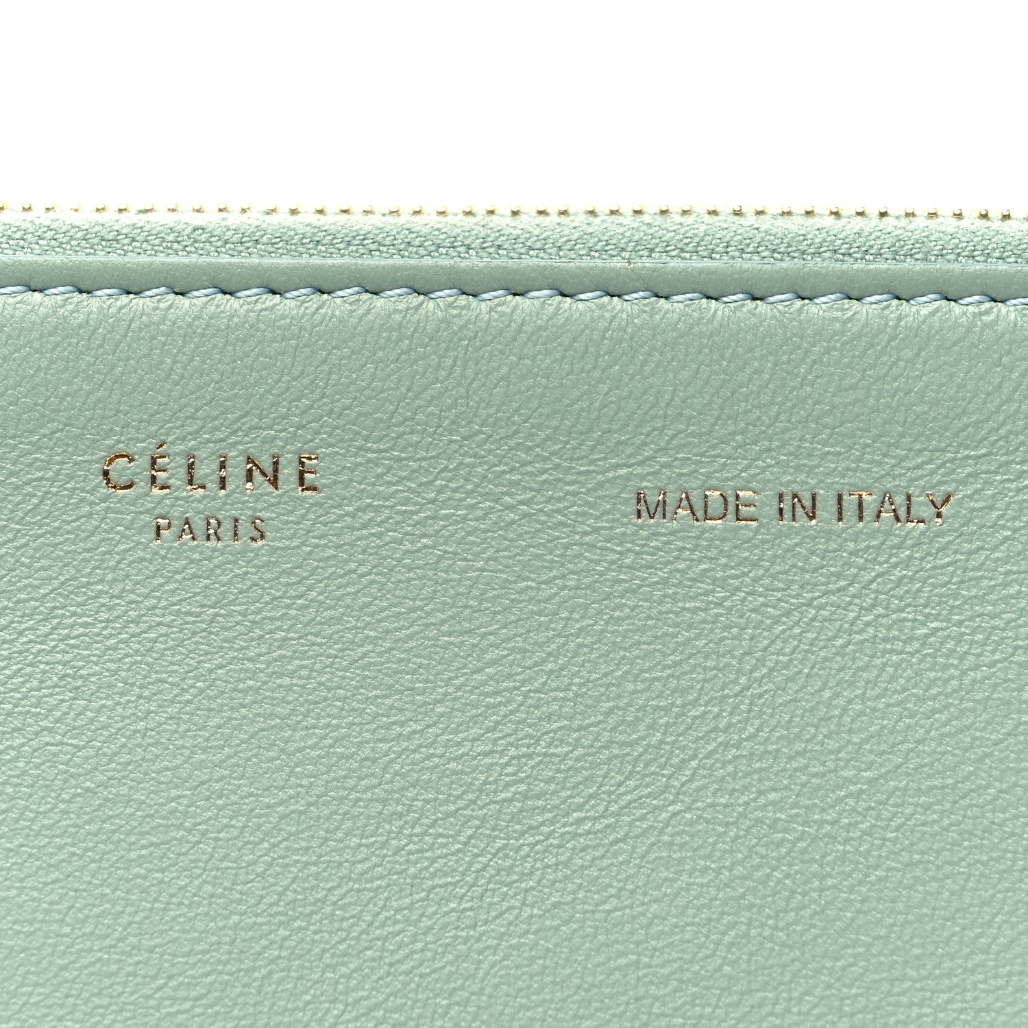 Celine Cloudy Lambskin Solo Zip Pouch Celadon 5 of 10
