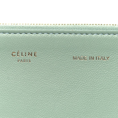 Celine Cloudy Lambskin Solo Zip Pouch Celadon 5 of 10