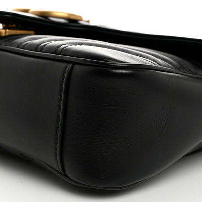 Gucci Calfskin Matelasse Small GG Marmont Shoulder Bag Black 10 of 10