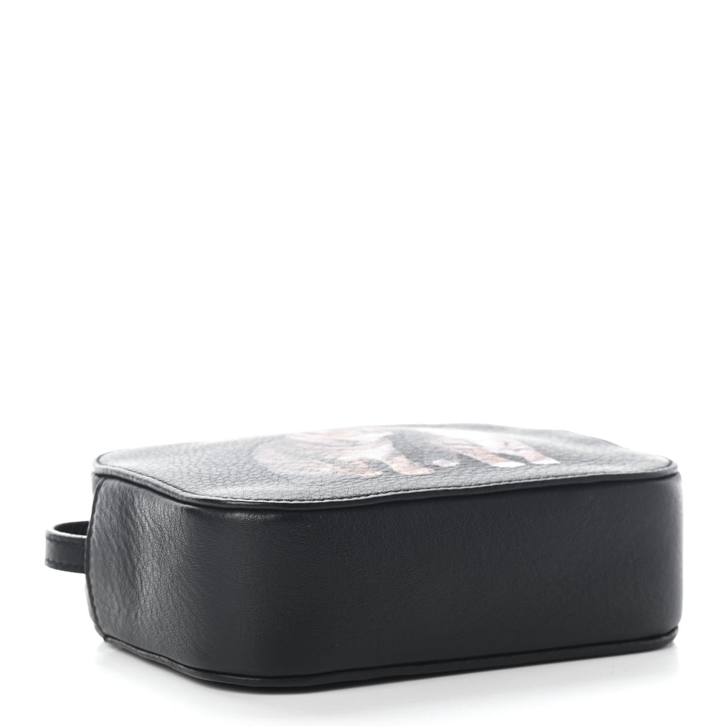Calfskin Kittens Logo XS Everyday Camera Bag Black White