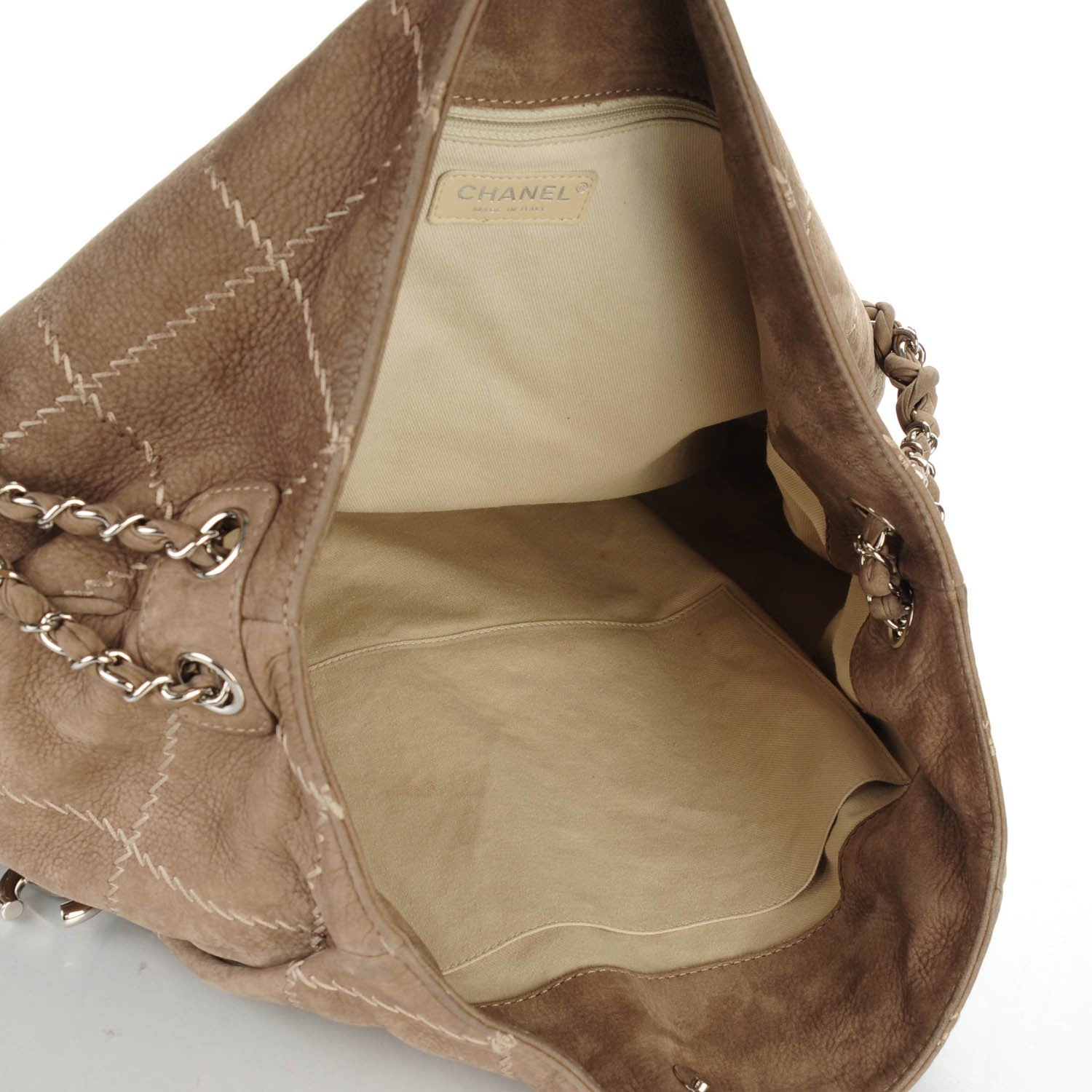 Chanel Suede Darjeeling Hobo Light Grey 6 of 7