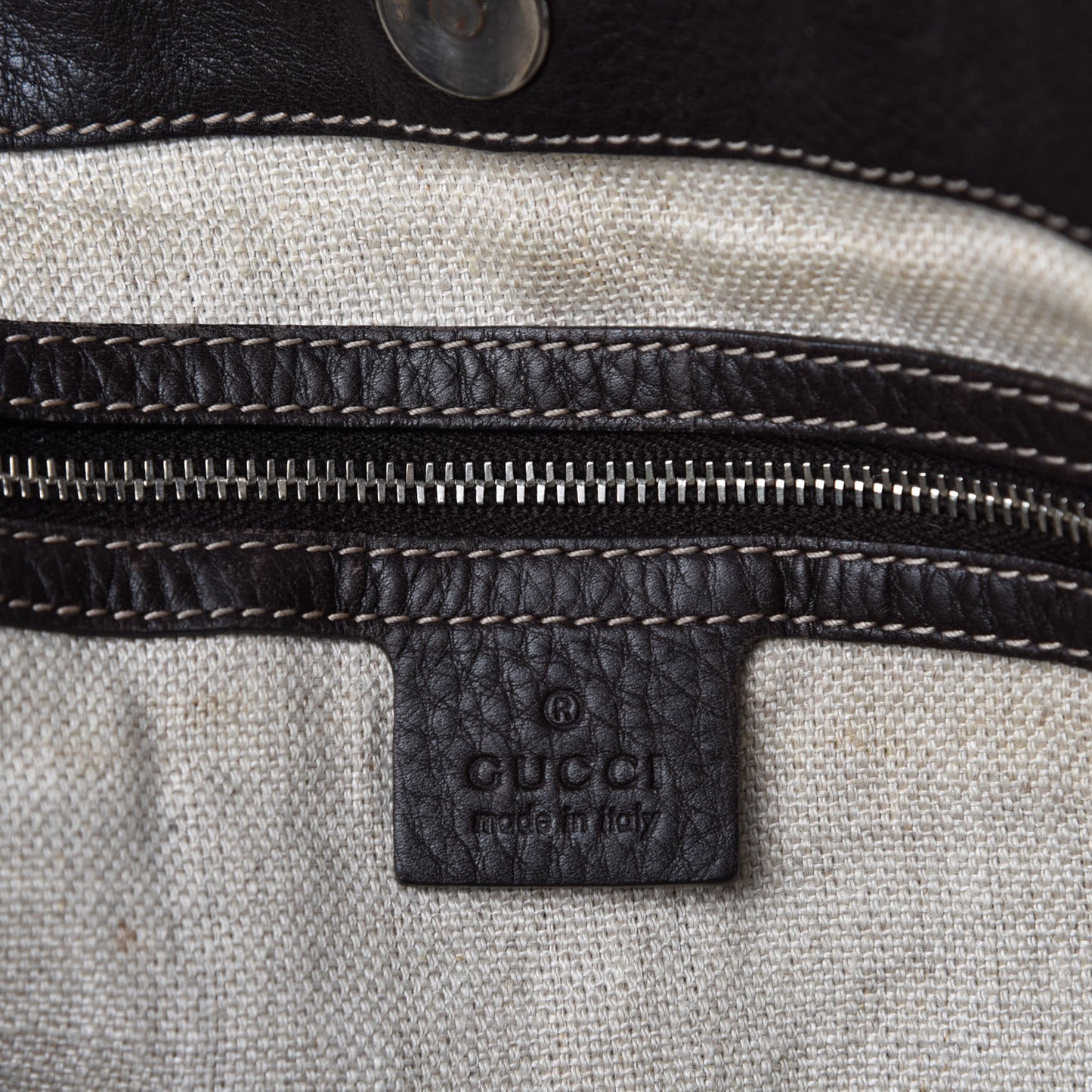 Monogram Medium Icon Bit Tote Dark Brown