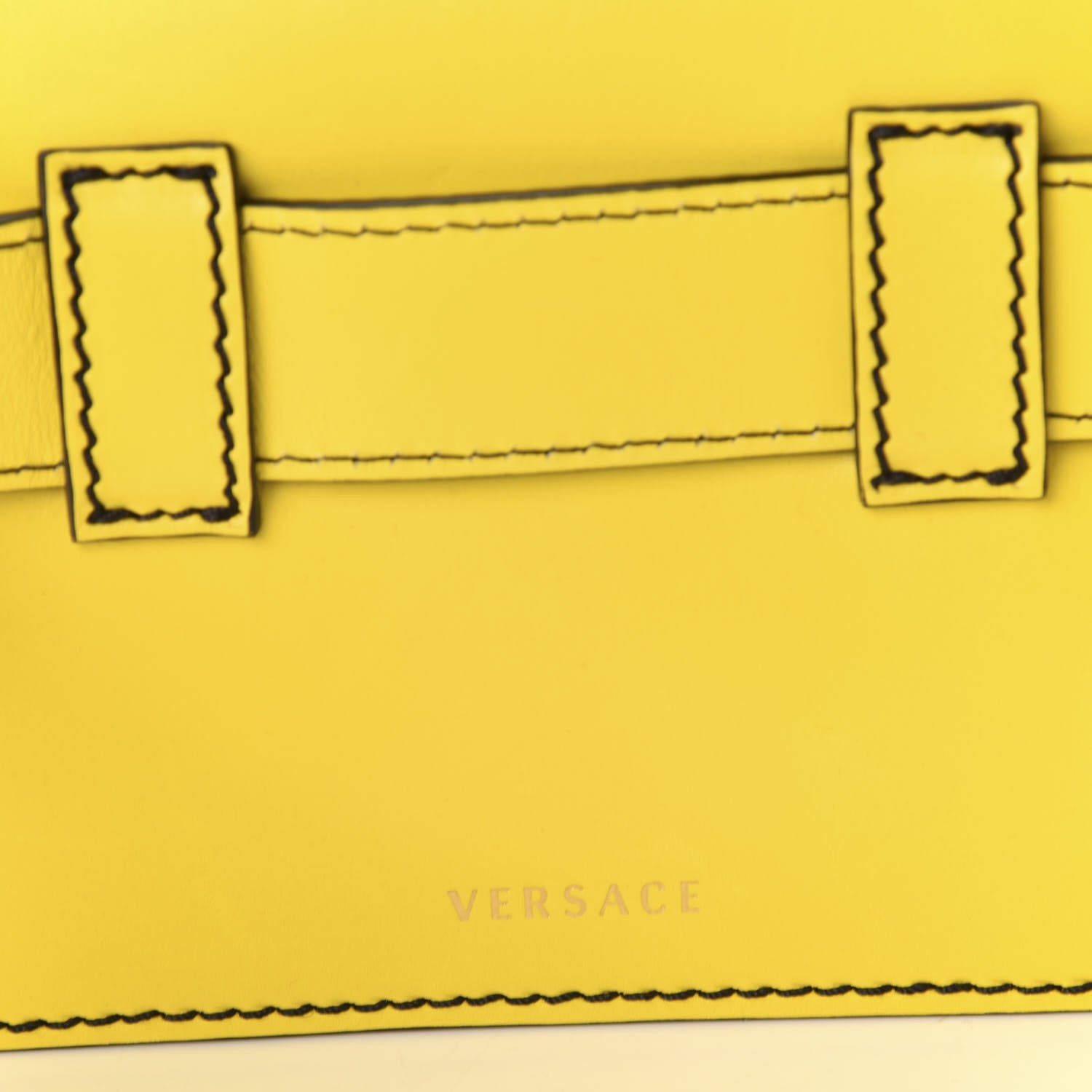 Versace Calfskin V-Adiona Belt Bag Yellow 9 of 10