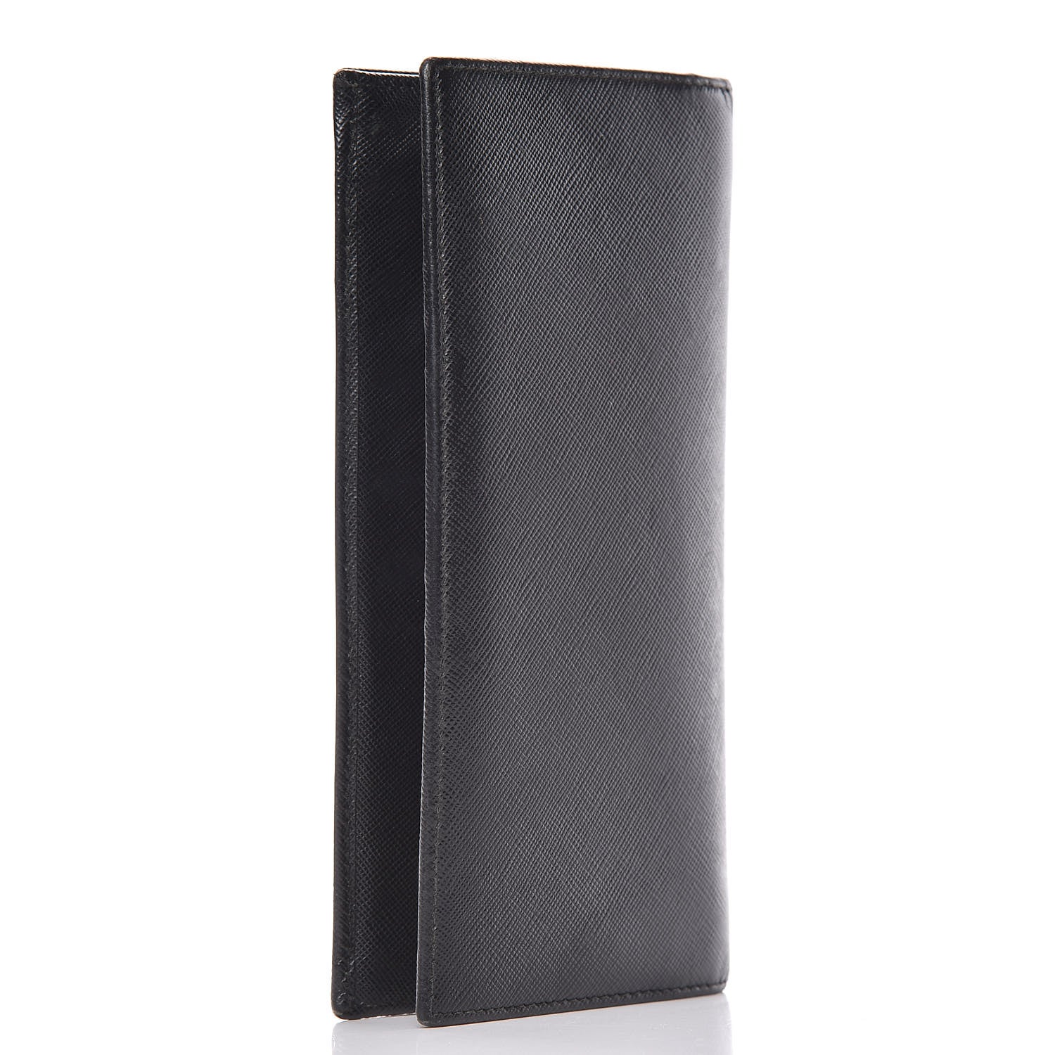 Prada Saffiano Flap Wallet Black 3 of 13