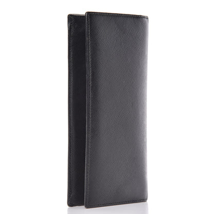 Prada Saffiano Flap Wallet Black 3 of 13