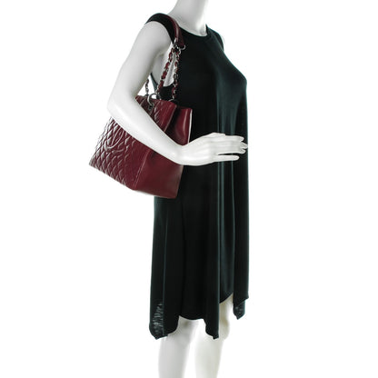 Chanel Caviar Quilted Grand Shopping Tote GST Dark Red 2 of 10