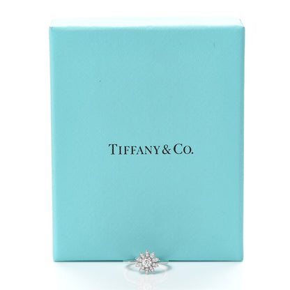 Tiffany Platinum Diamond Enchant Garden Flower Ring 48 4.5 6 of 6