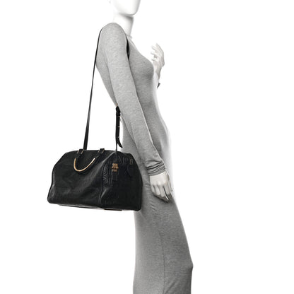 Louis Vuitton Calfskin Embossed Speedy Cube 30  Black 2 of 13
