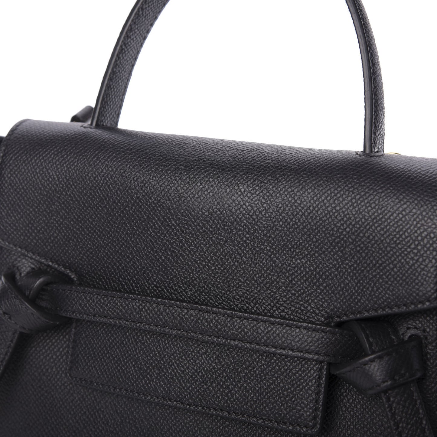 Grained Calfskin Nano Belt Bag Black