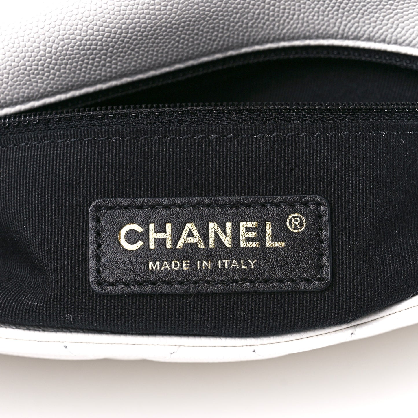 Caviar Quilted Small CC You Flap White