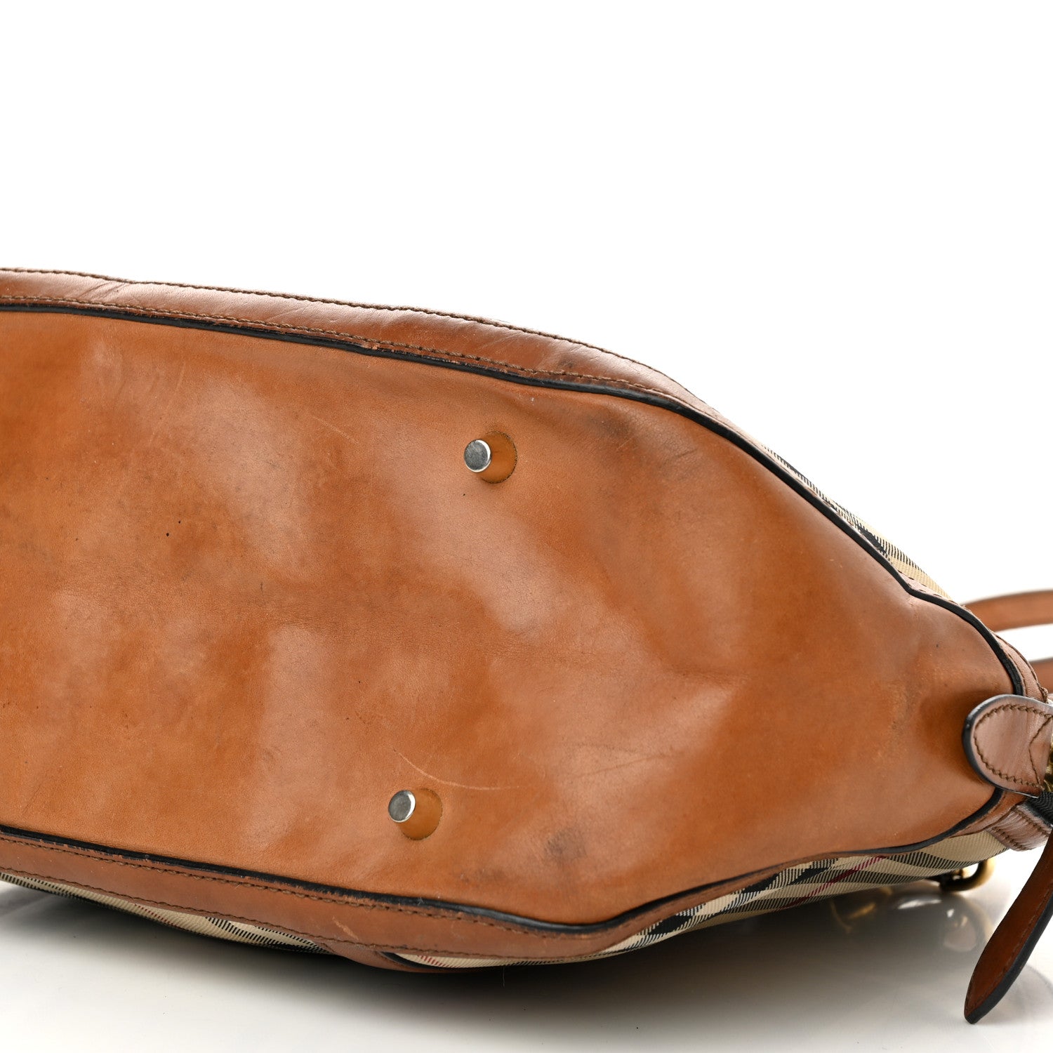 Burberry Horseferry Check Small Orchard Bowling Bag Tan 11 of 26