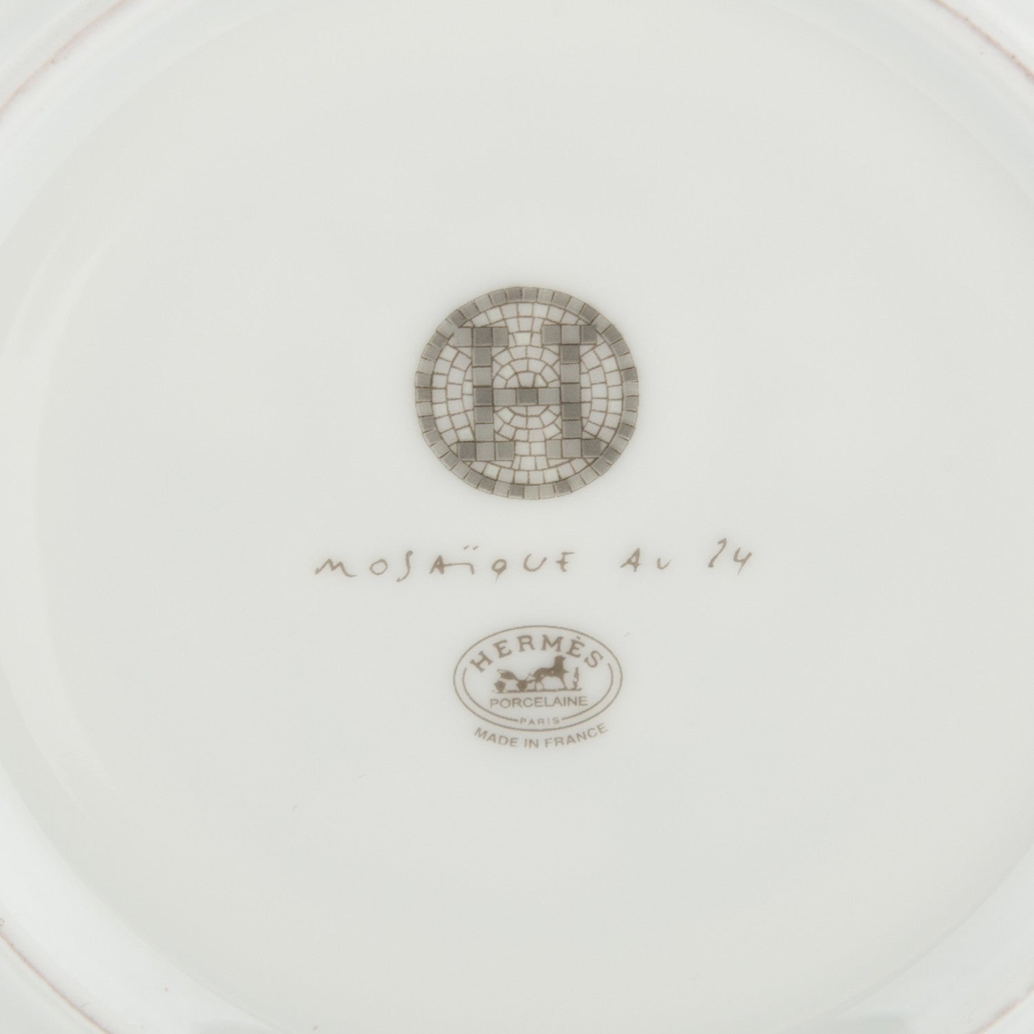 Hermes Porcelain Mosaique Au 24 Platine Soup Bowl Set of 2 6 of 7