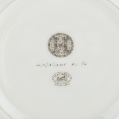 Hermes Porcelain Mosaique Au 24 Platine Soup Bowl Set of 2 6 of 7