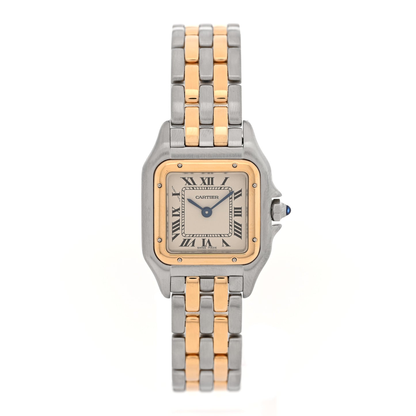 Stainless Steel 18K Yellow Gold 22mm Panthere Quartz Watch