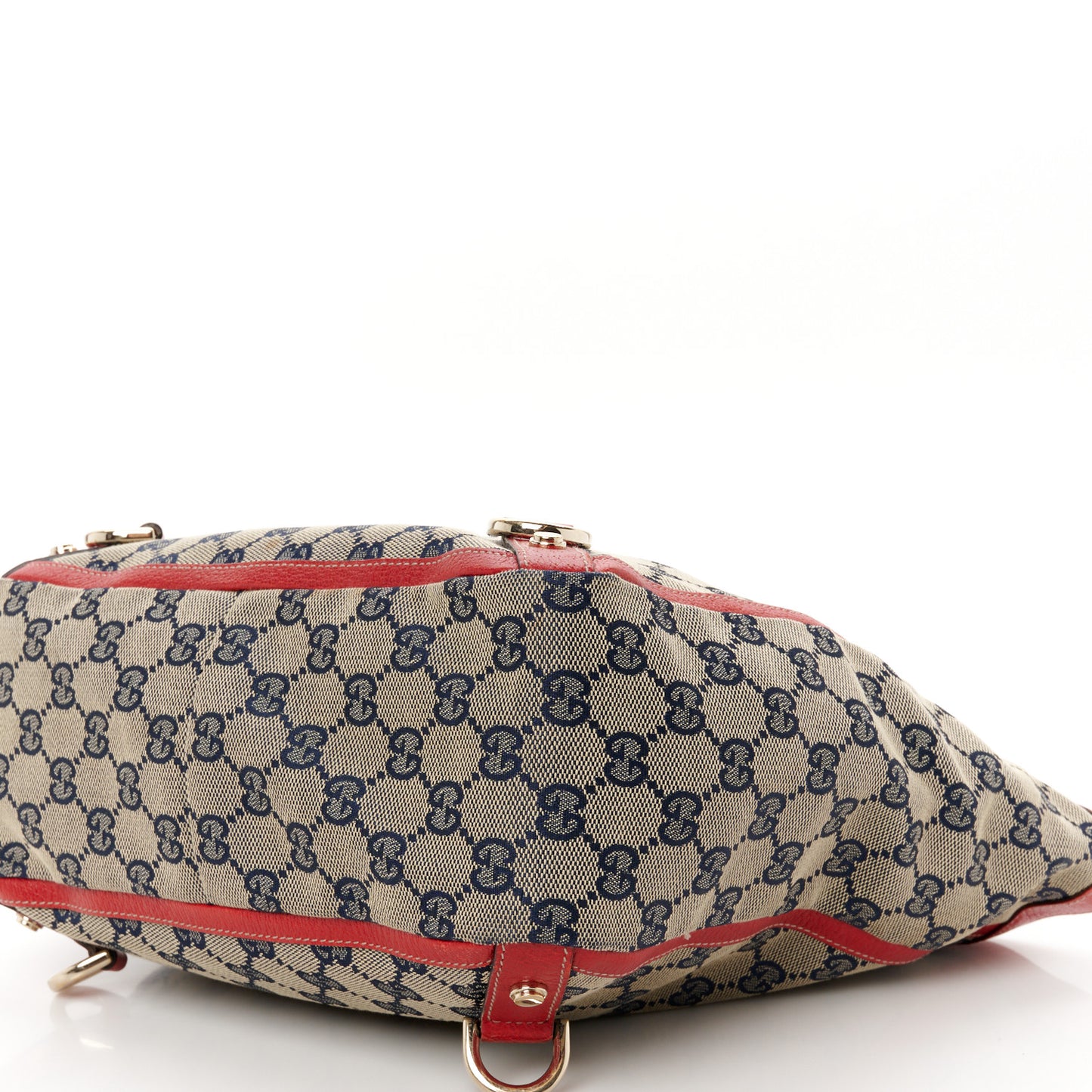 Monogram Abbey Small Tote Navy Red