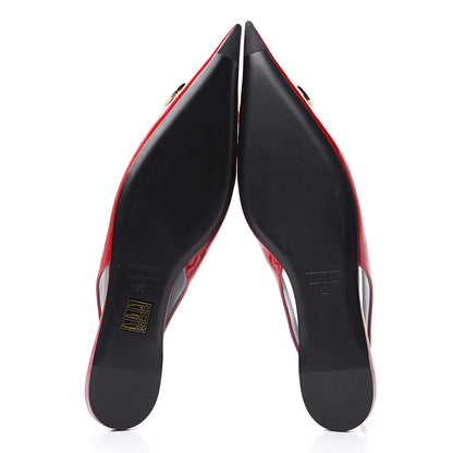 Balenciaga Patent BB Knife Pointy Toe Slingback Flats 39 Rouge Cardinal 6 of 10