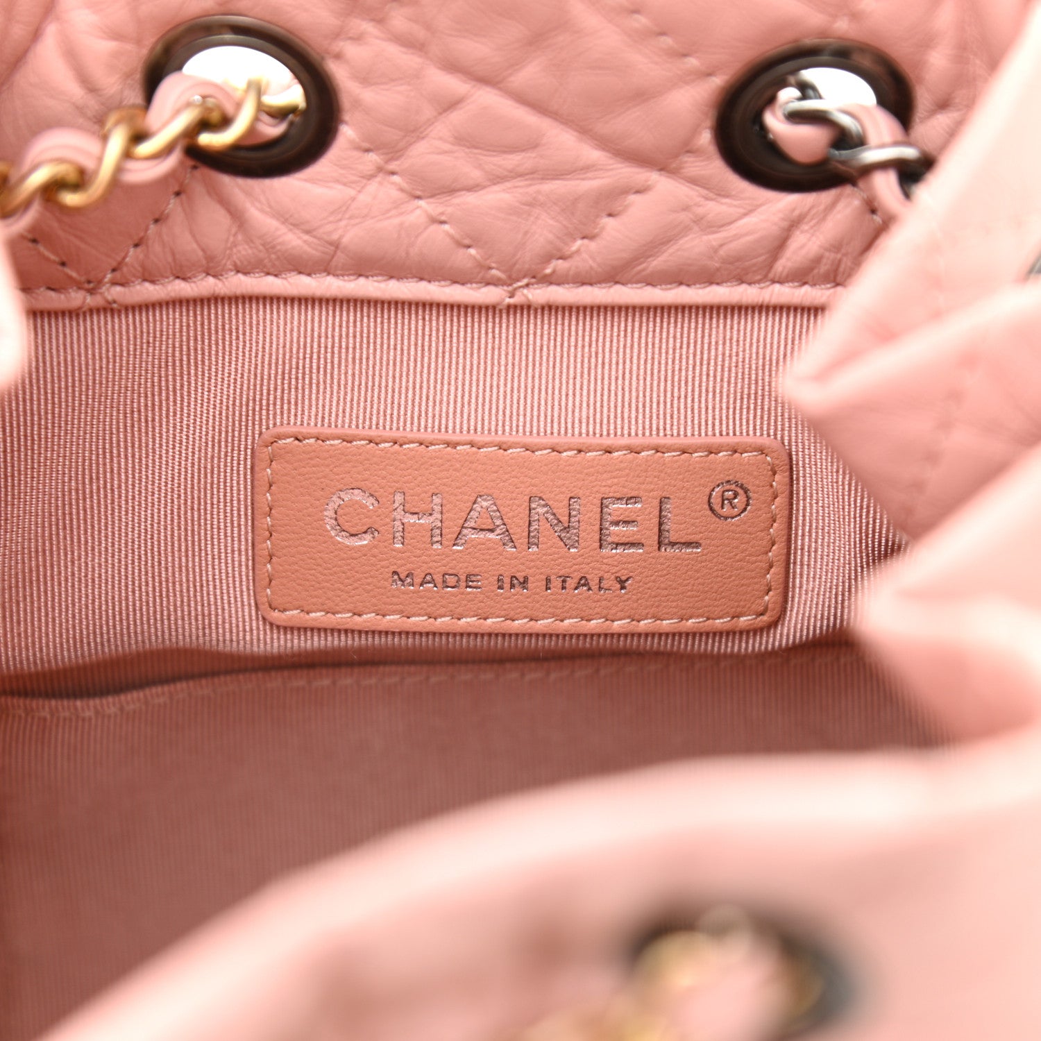 Chanel Aged Calfskin Quilted Small Gabrielle Backpack Pink 6 of 8