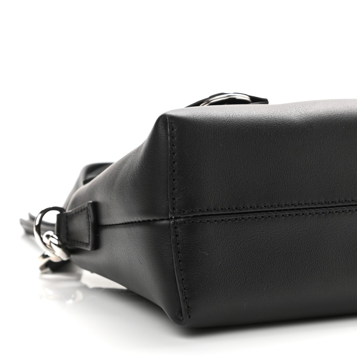 Vitello Dolce Bi-Color FF 1974 Embossed Mini By The Way Boston Bag Black Maya