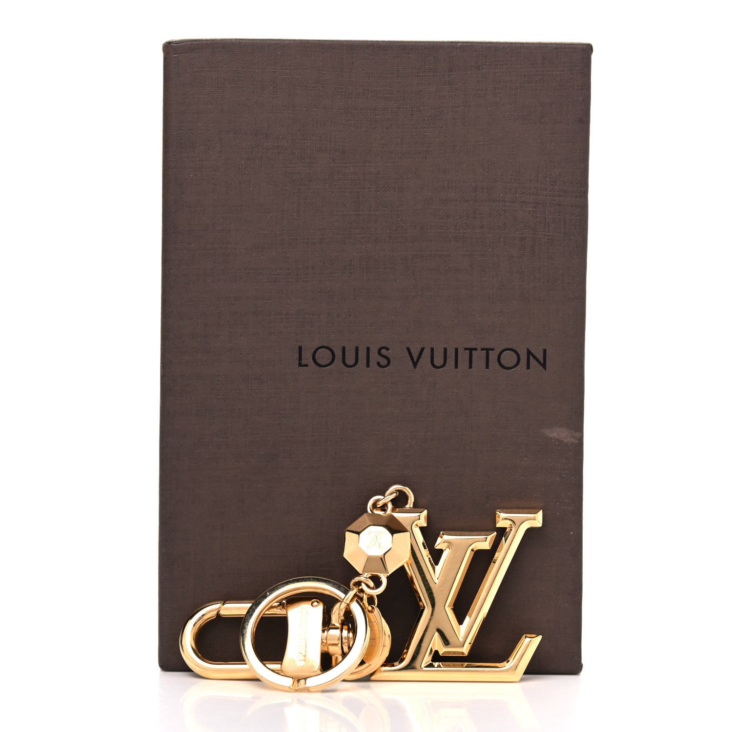 Louis Vuitton LV Facettes Bag Charm Key Holder Gold 5 of 5