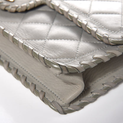 Chanel Iridescent Calfskin Medium Happy Stitch Flap Grey 10 of 14