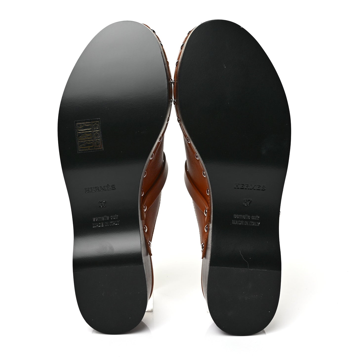 Calfskin Calya Mules 37 Naturel