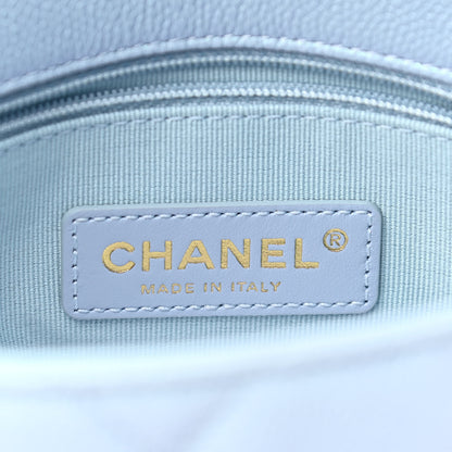 Chanel Iridescent Caviar Quilted Mini My Perfect Flap Light Blue 6 of 11