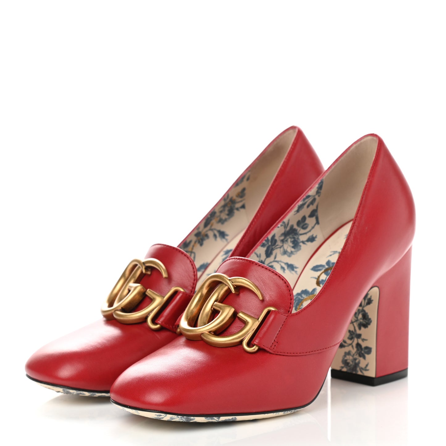 Malaga Kid GG Victoire 95mm Loafer Pumps 36 Hibiscus Red