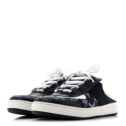 Louis Vuitton Canvas Monogram Lous Open Back Sneaker 38 Navy Blue 4 of 12