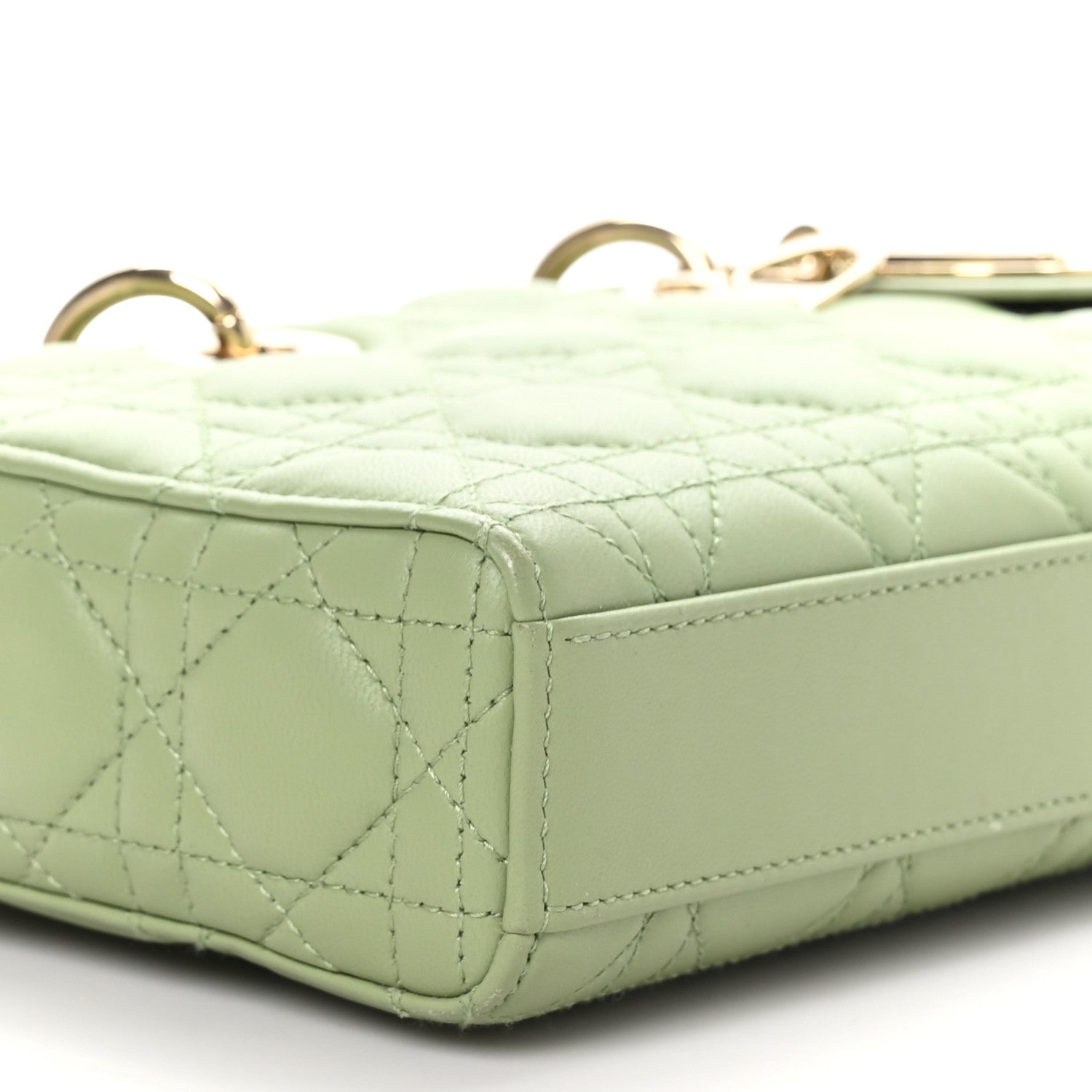 Christian Dior Lambskin Cannage Medium Lady D-Joy Pastel Peyote Green 7 of 8