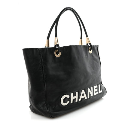 Chanel Lambskin Camellia Tote Black 3 of 10