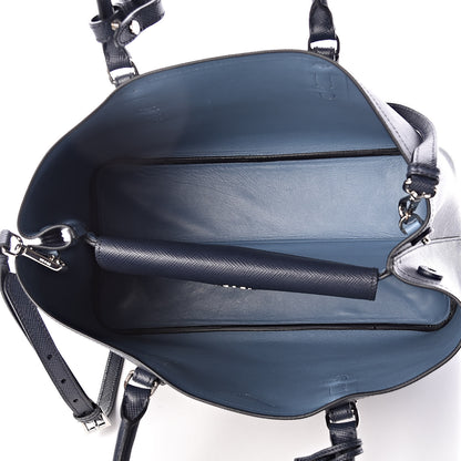 Prada Saffiano Cuir Medium Double Handle Tote Baltico Astrale 5 of 11