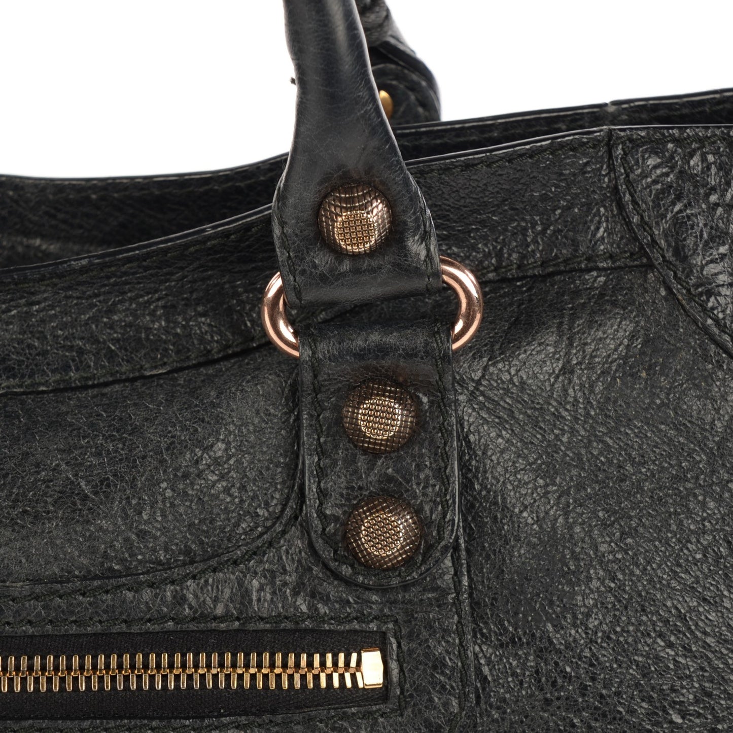 Agneau Giant 12 Rose Gold Hardware City Black