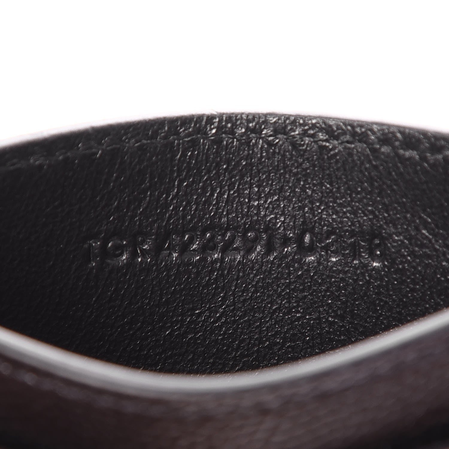 Saint Laurent Grain De Poudre Matelasse Chevron Monogram Credit Card Case Black 6 of 8
