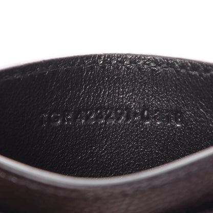 Saint Laurent Grain De Poudre Matelasse Chevron Monogram Credit Card Case Black 6 of 8