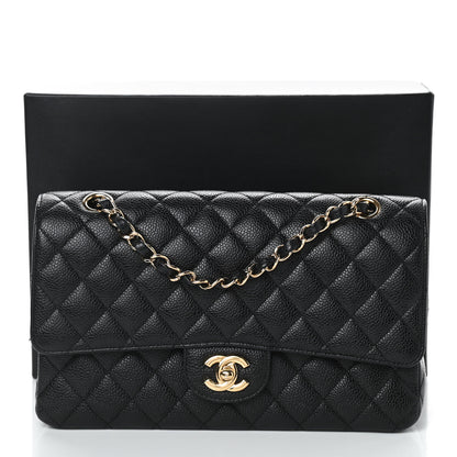 Chanel Caviar Quilted Medium Double Flap Black 11 of 12