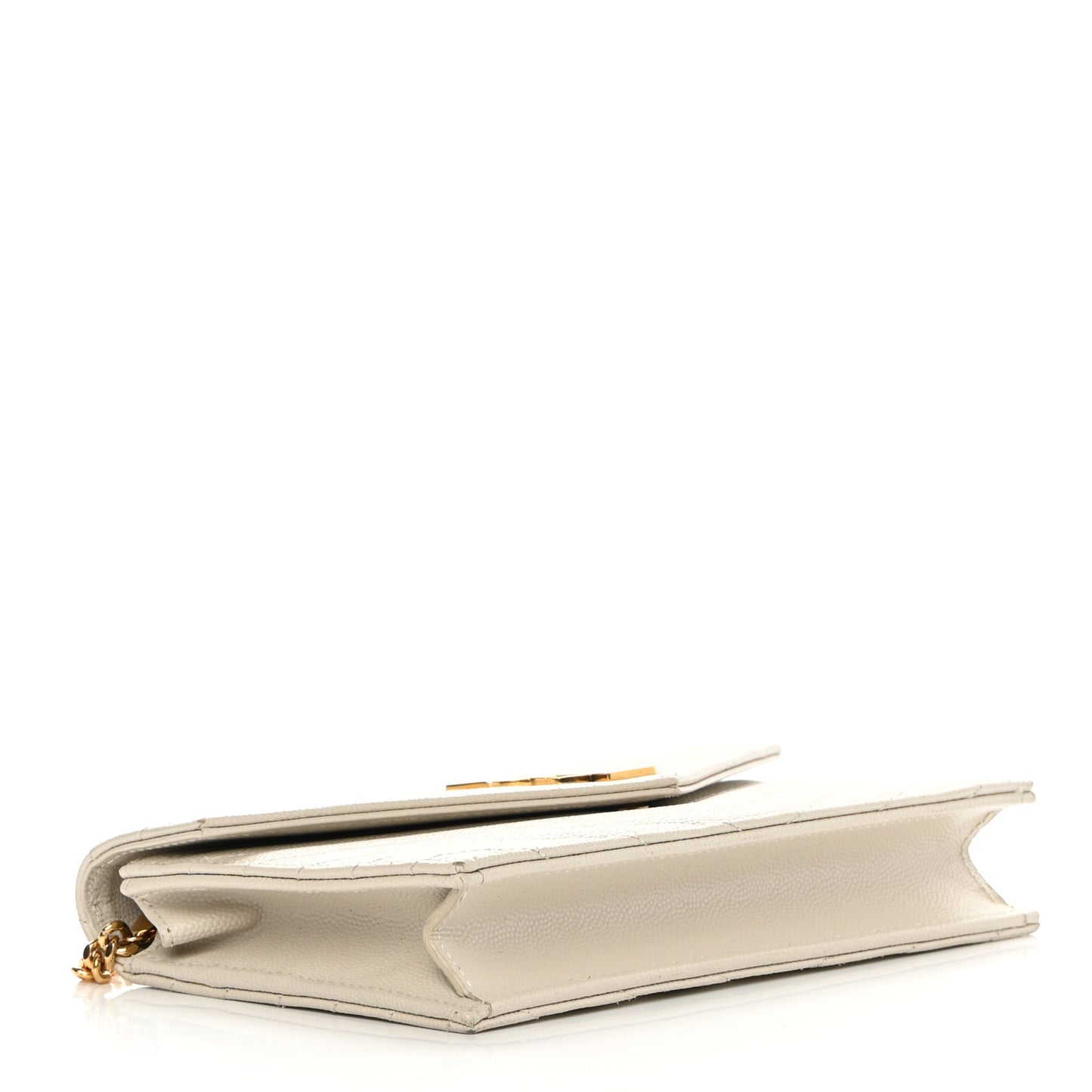 Grain De Poudre Matelasse Chevron Monogram Envelope Chain Wallet Nude Powder