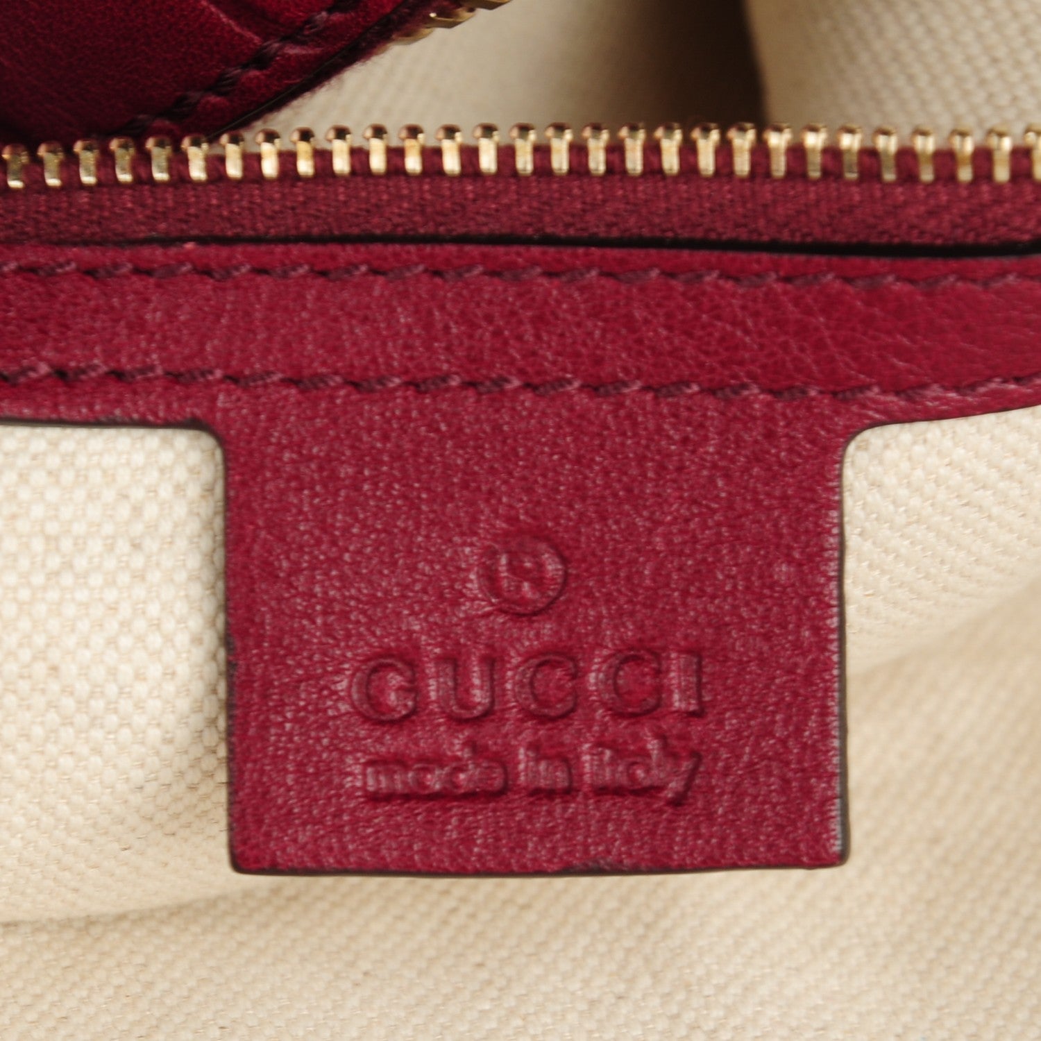 Gucci Guccissima Medium Bree Shoulder Bag Classic Ruby 6 of 7
