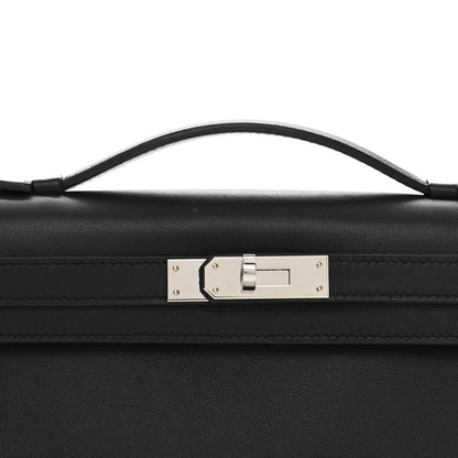 Hermes Swift Kelly Cut Clutch Pochette Black 8 of 9