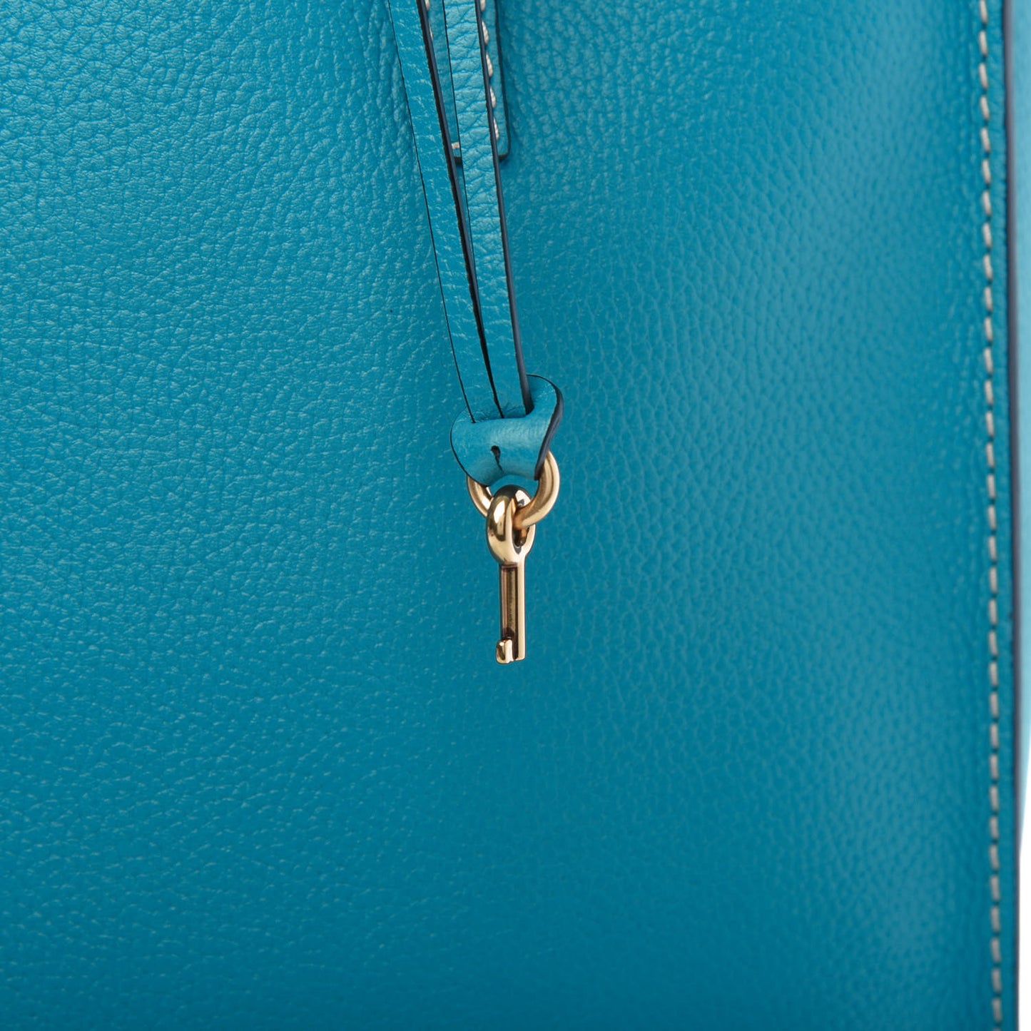 Grained Calfskin Grind Shopper Tote Blue