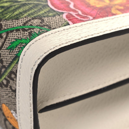 Gucci GG Supreme Monogram Flora Web Small Ophidia Chain Shoulder Bag White 11 of 13