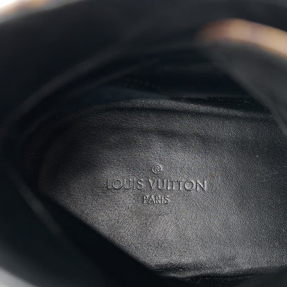 Louis Vuitton Suede Calfskin Crocodile Embossed Patent Monogram Laureate Platform Desert Boots 38 Black 7 of 8