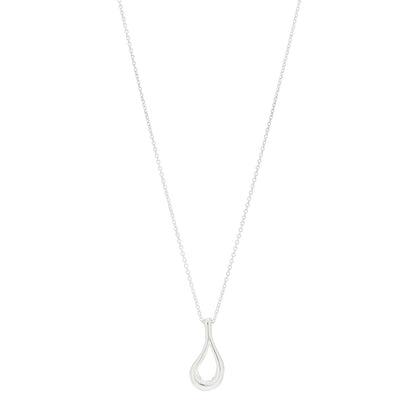 Tiffany Sterling Silver Elsa Peretti Open Tear Drop Pendant Necklace 1 of 4