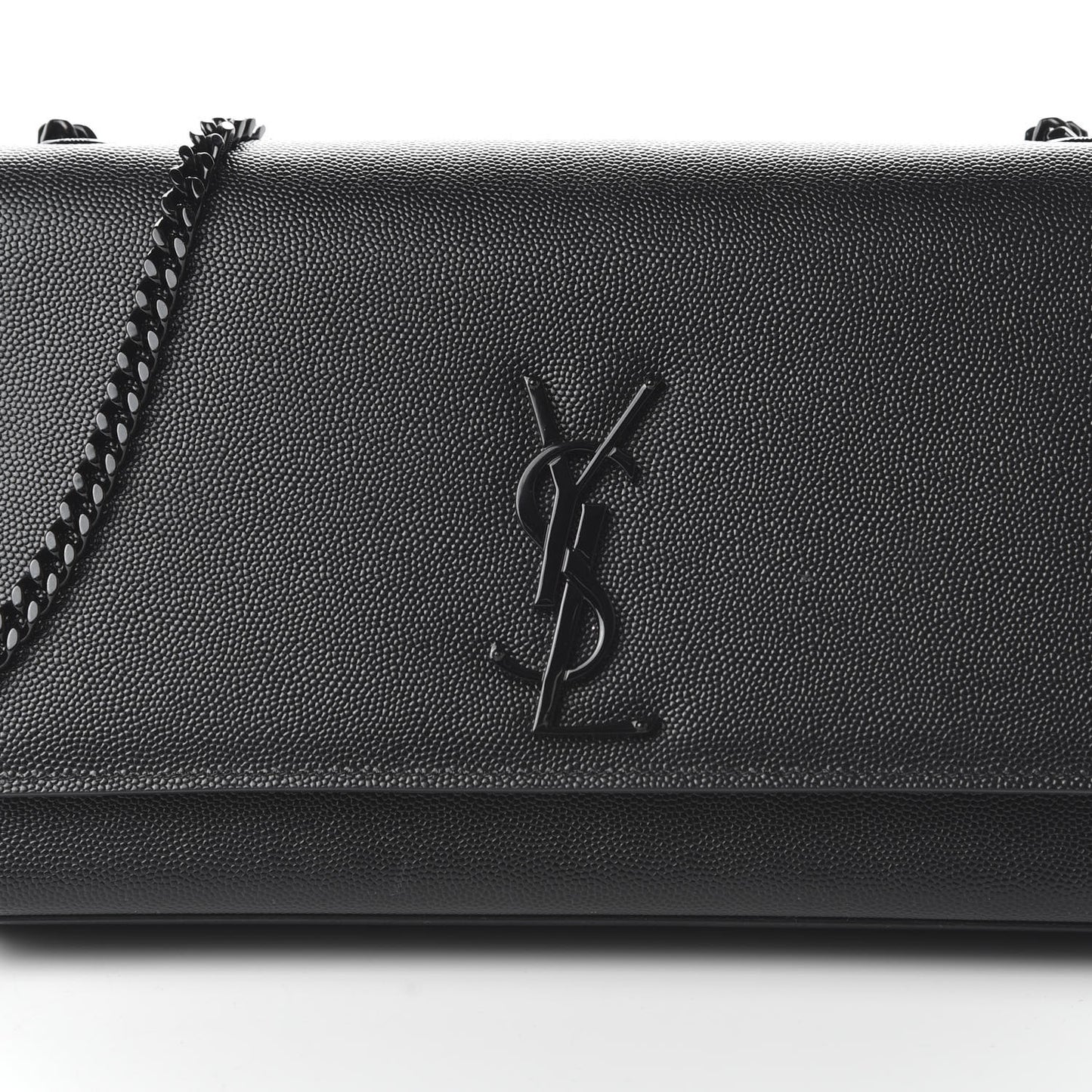 Grain De Poudre Medium Classic Monogram Kate Satchel Black