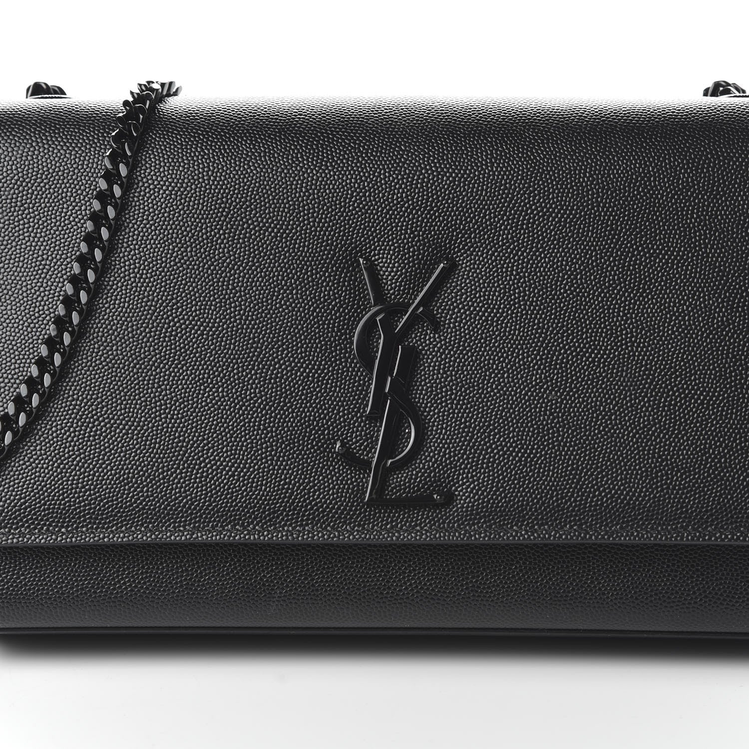 Saint Laurent Grain De Poudre Medium Classic Monogram Kate Satchel Black 9 of 9