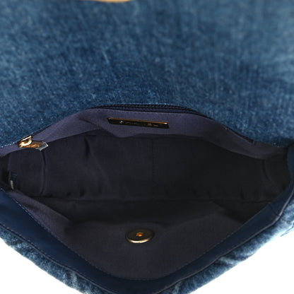 Chanel Denim Quilted Medium Chanel 19 Flap Blue 4 of 8