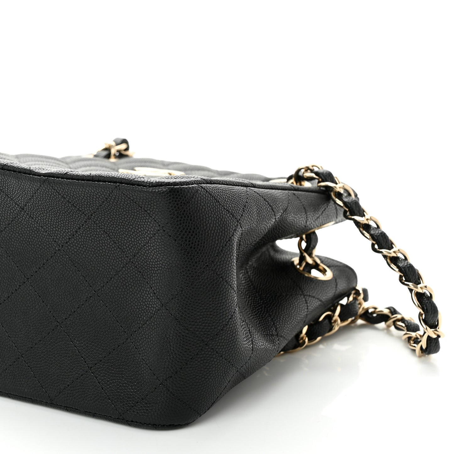 Caviar Quilted Mini Bucket Bag Black