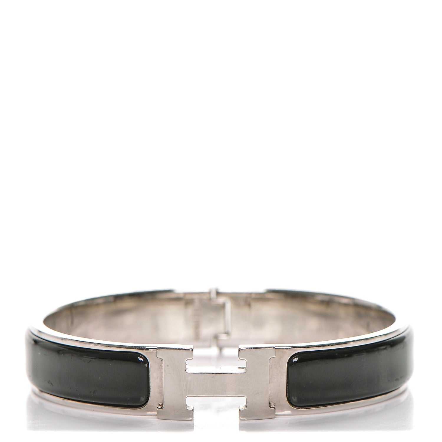 Hermes Enamel Narrow Clic Clac H Bracelet PM Black 1 of 6