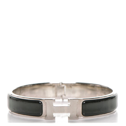 Hermes Enamel Narrow Clic Clac H Bracelet PM Black 1 of 6