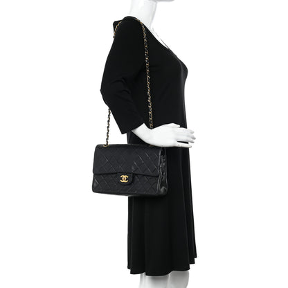 Chanel Lambskin Quilted Medium Double Flap Black 4 of 13