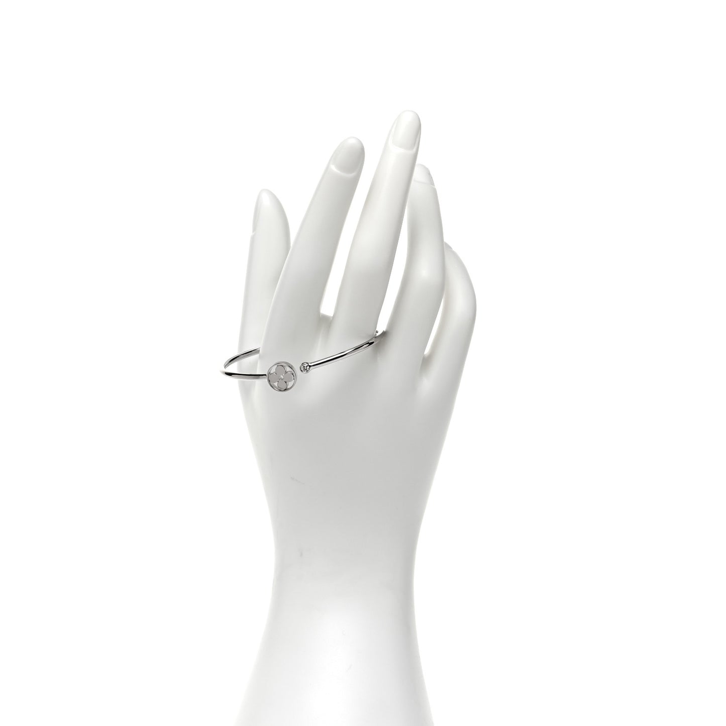 18K White Gold Diamond Idylle Blossom Twist Bracelet